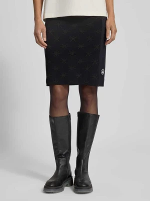 Spódnica z mieszanki wiskozy z aplikacją z logo Marc Cain