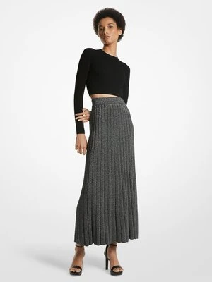 Spódnica z prążkowanej dzianiny metalicznej MICHAEL Michael Kors