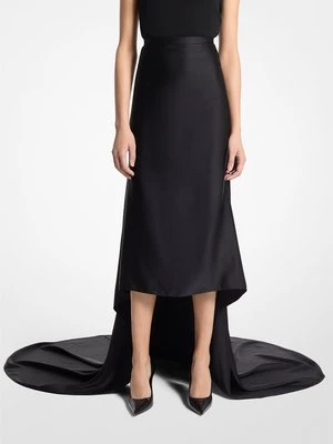 Spódnica z satynowej szarmezy z trenem MICHAEL KORS COLLECTION
