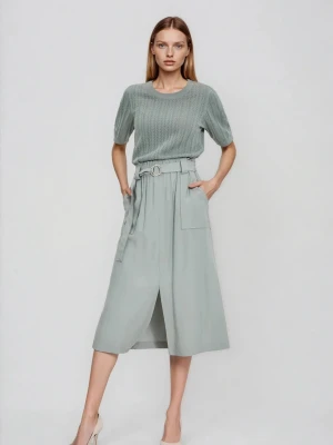 Spódnica z wiskozy oliwkowa Moodo