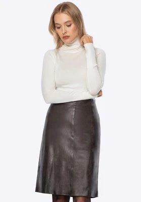 Spódnica ze skóry naturalnej ołówkowa brązowa Wittchen