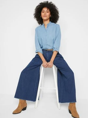 Spódnico-spodnie dżinsowe, wide leg bonprix