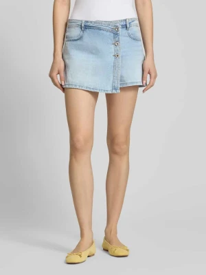 Spódnico-szorty jeansowe o kroju regular fit z czystej bawełny model 'LESLY' Only Jeansowy niebieski melanż