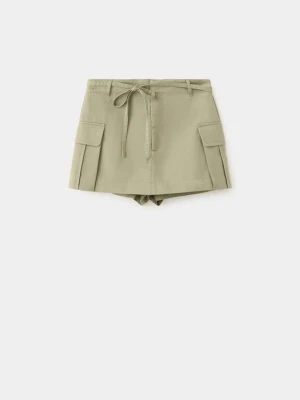 Spódnicospodnie z kieszeniami cargo khaki - Kobieta - - MANGO