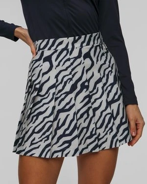 Spódniczka damska J.Lindeberg Adina Print Skirt biało-czarna J Lindeberg