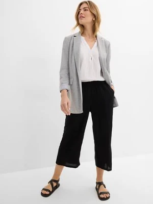 Spodnie 3/4 z elastyczną gumką w talii, z wiskozy bonprix