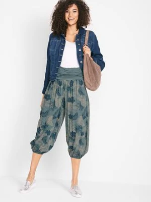 Spodnie 3/4 z lejącego materiału z wiskozą bonprix