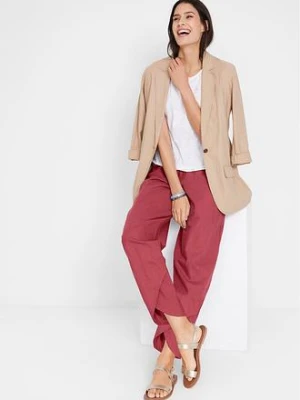 Spodnie 3/4 z przewiewnej mieszanki lnu bonprix