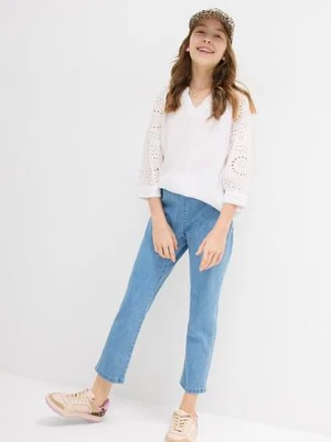 Spodnie 7/8 z gumką w talii, mid waist bonprix