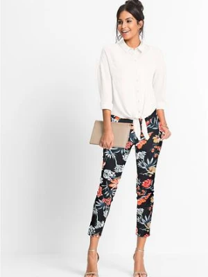 Spodnie 7/8 ze stretchem bonprix