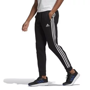 Spodnie adidas Essentials Fleece Tapered Cuff 3-Stripes Pants GK8821 - czarne