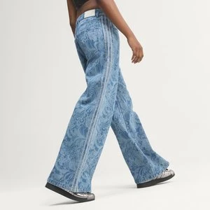 Spodnie adidas Liberty London Firebird Mid Rise Straight Denim