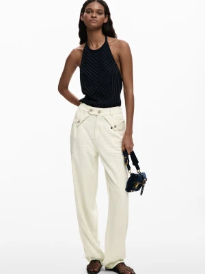 Spodnie baggy z guzikami Desigual