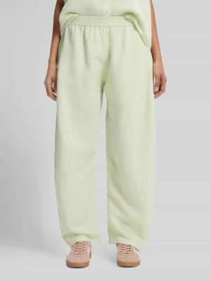 Spodnie Barrel Leg o kroju regular fit z mieszanki lnu model 'TALINEN' Boss Orange