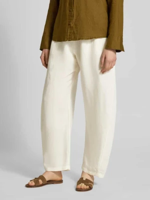 Spodnie Barrel Leg o kroju regular fit z mieszanki lnu model 'TALINEN' Boss Orange