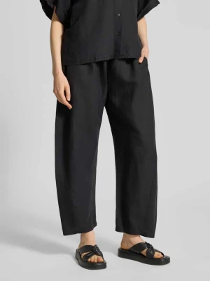 Spodnie Barrel Leg o kroju regular fit z mieszanki lnu model 'TALINEN' Boss Orange