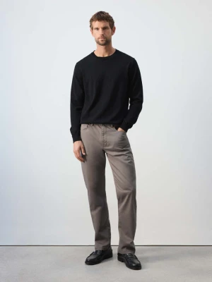 Spodnie bawełniane regular fit lodowy szary - Mężczyzna - MANGO MAN