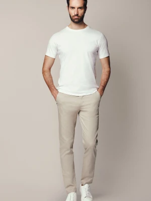 Spodnie Beżowe 2 Chino z Bawełną Monaco Lancerto