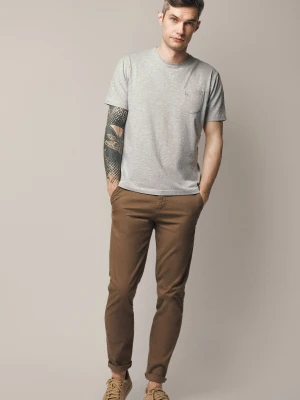 Spodnie Beżowe z Bawełną Chino Gareth Lancerto