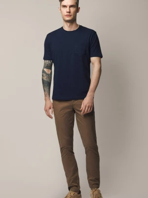 Spodnie Beżowe z Bawełną Chino Nelson Lancerto