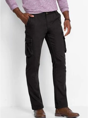 Spodnie bojówki, regular fit, straight, z elastycznym pasem bonprix