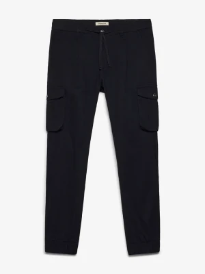 Spodnie bojówki regular fit z czystej bawełny, tapered fit BonPrix czarny