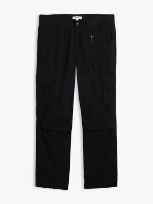 Spodnie bojówki, relaxed fit, straight BonPrix czarny