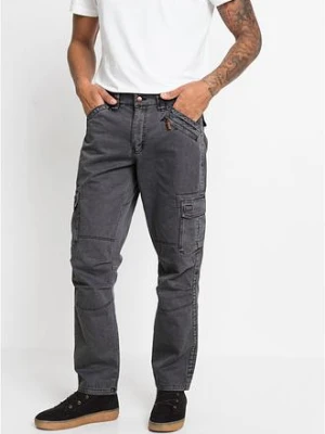 Spodnie bojówki, relaxed fit, straight, z czystej bawełny bonprix