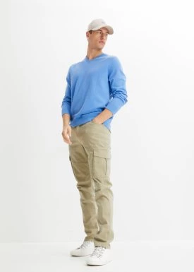 Spodnie bojówki Slim Fit Straight ze stretchem bonprix