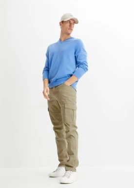 Spodnie bojówki Slim Fit Straight ze stretchem bonprix