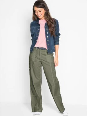 Spodnie bojówki z bawełny, średni stan bonprix