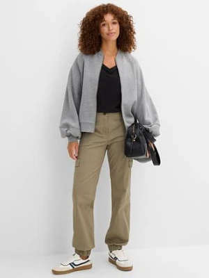 Spodnie bojówki z bawełny ze stretchem bonprix