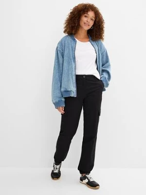 Spodnie bojówki z bawełny ze stretchem bonprix