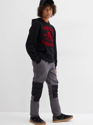 Spodnie bojówki z softshellu, z regulacją w pasie bonprix