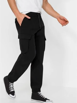Spodnie bojówki ze stretchem i gumką w talii, Regular Fit Straight bonprix