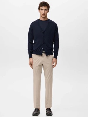 Spodnie Bologna cropped slim fit beżowy - Mężczyzna - - MANGO MAN