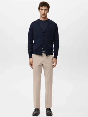 Spodnie Bologna cropped slim fit beżowy - Mężczyzna - - MANGO MAN
