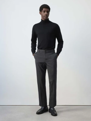 Spodnie Bologna cropped slim fit ciemnoszary - Mężczyzna - - MANGO MAN