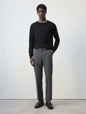 Spodnie Bologna cropped slim fit granatowy - Mężczyzna - MANGO MAN