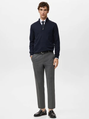 Spodnie Bologna cropped slim fit szary - Mężczyzna - - MANGO MAN