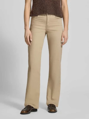 Spodnie bootcut z kieszeniami w szwach model 'Lara' Angels Piaskowy