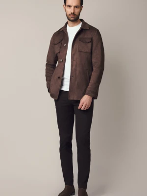 Spodnie Brązowe Chino z Elastycznym Pasem z Bawełną Mikkeli Lancerto