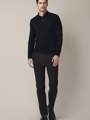 Spodnie Brązowe z Elastycznym Pasem Gennaro Lancerto