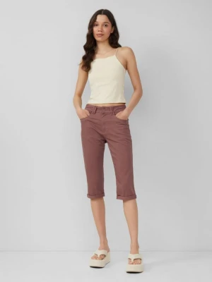 Spodnie Capri Catie / Slim Fit / Mid Rise QS różowy