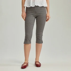 Spodnie capri o dopasownym kroju w kratkę vichy House