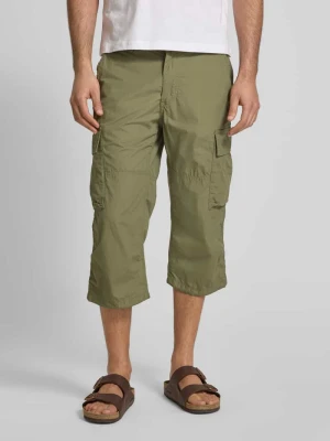 Spodnie capri o kroju regular fit z kieszeniami cargo camel active