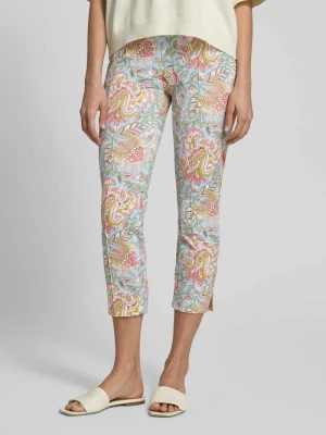 Spodnie capri w całościowym wzorze SEDUCTIVE