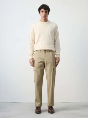 Spodnie cargo 100% bawełna beżowy - Mężczyzna - - MANGO MAN