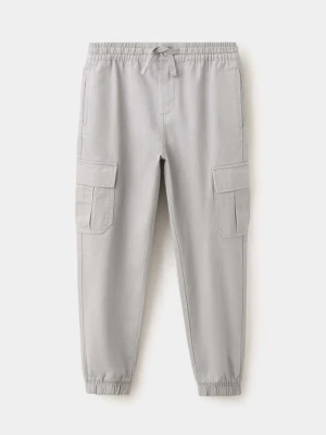 Spodnie cargo 100% bawełna szary - Dzieci - MANGO KIDS