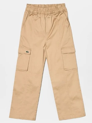 Spodnie cargo Lacoste piaskowy